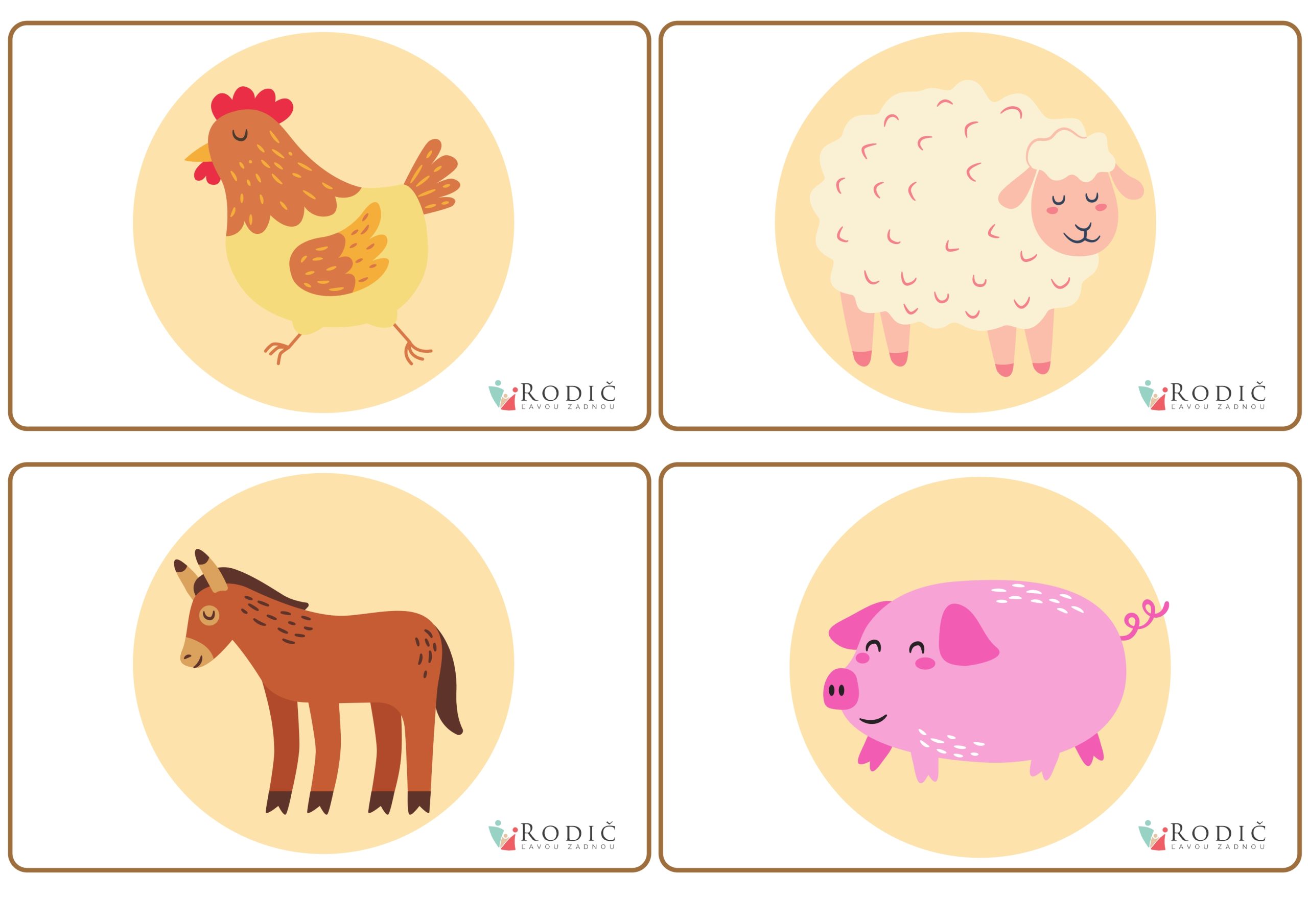 Flash cards FARM ANIMALS