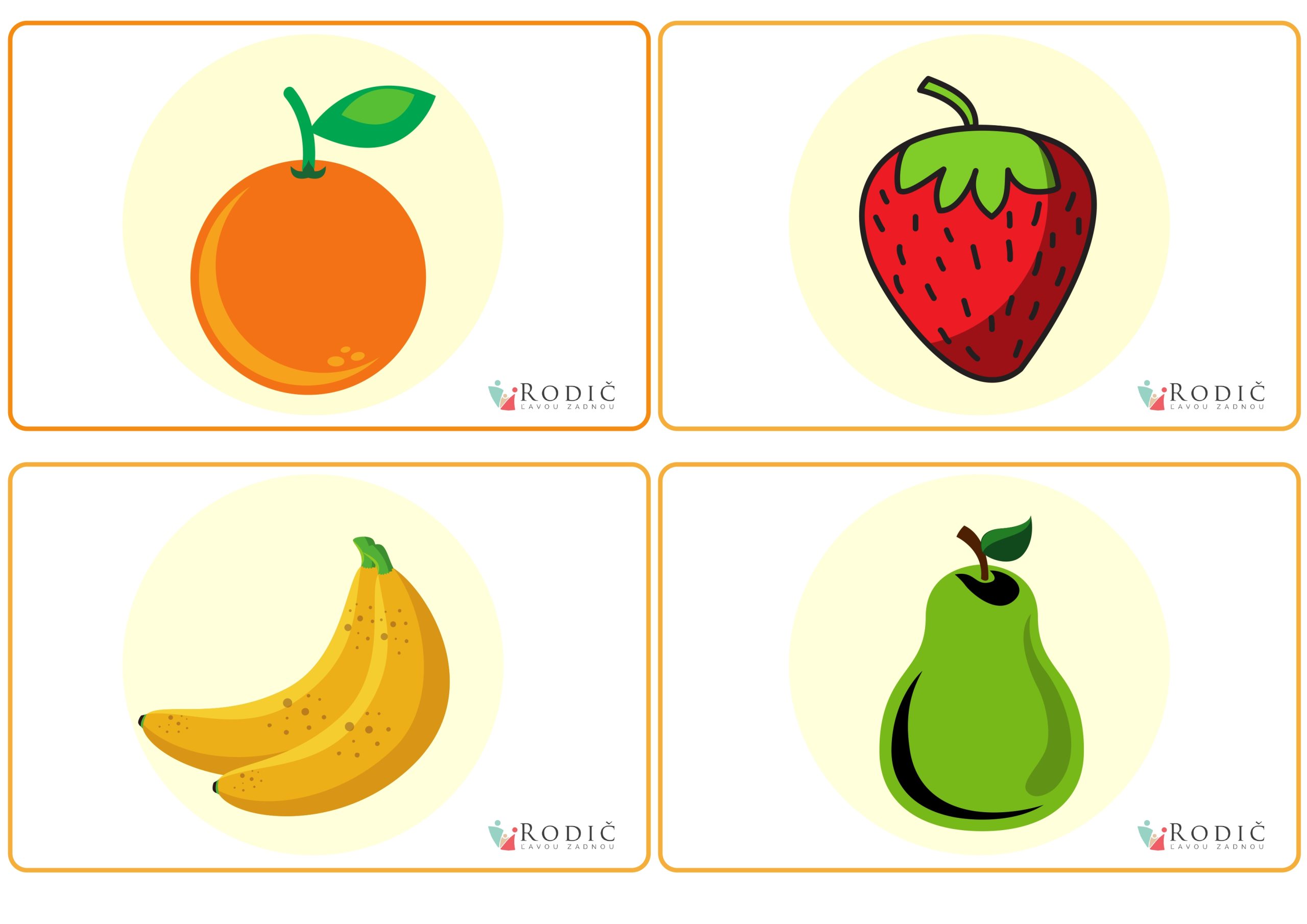 Flash cards FRUITS