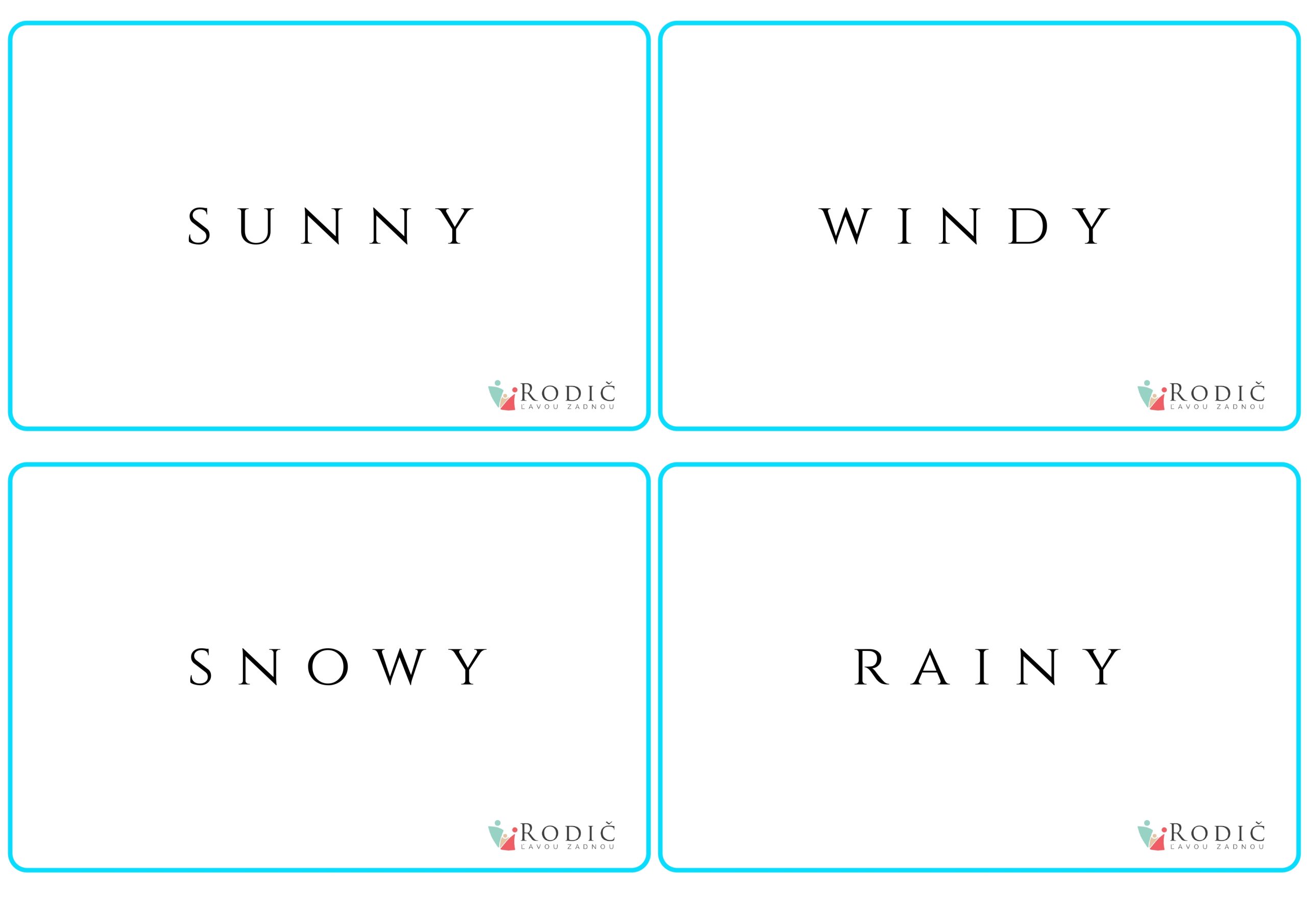 Flash cards WEATHER