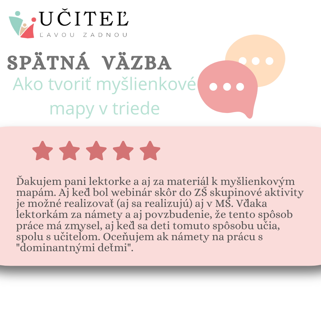 Spätná väzba Myšlienkove mapy v triede