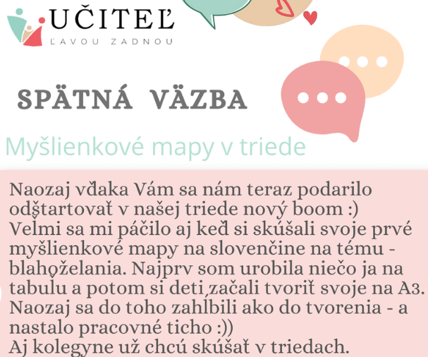 Spätná väzba Myšlienkové mapy v triede